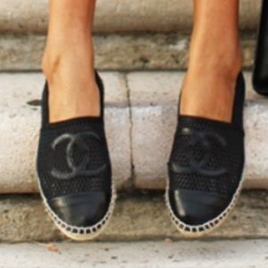100% authentic Chanel mesh espadrilles